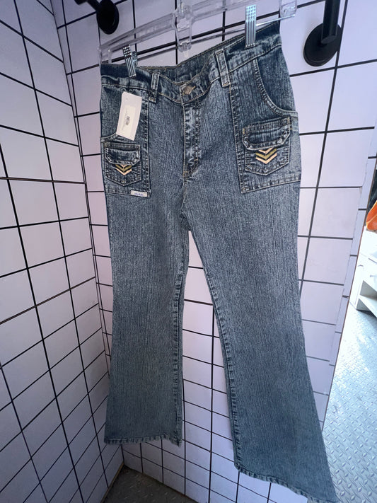PANTALON CAMPANA ACID WASH TALLA 30
