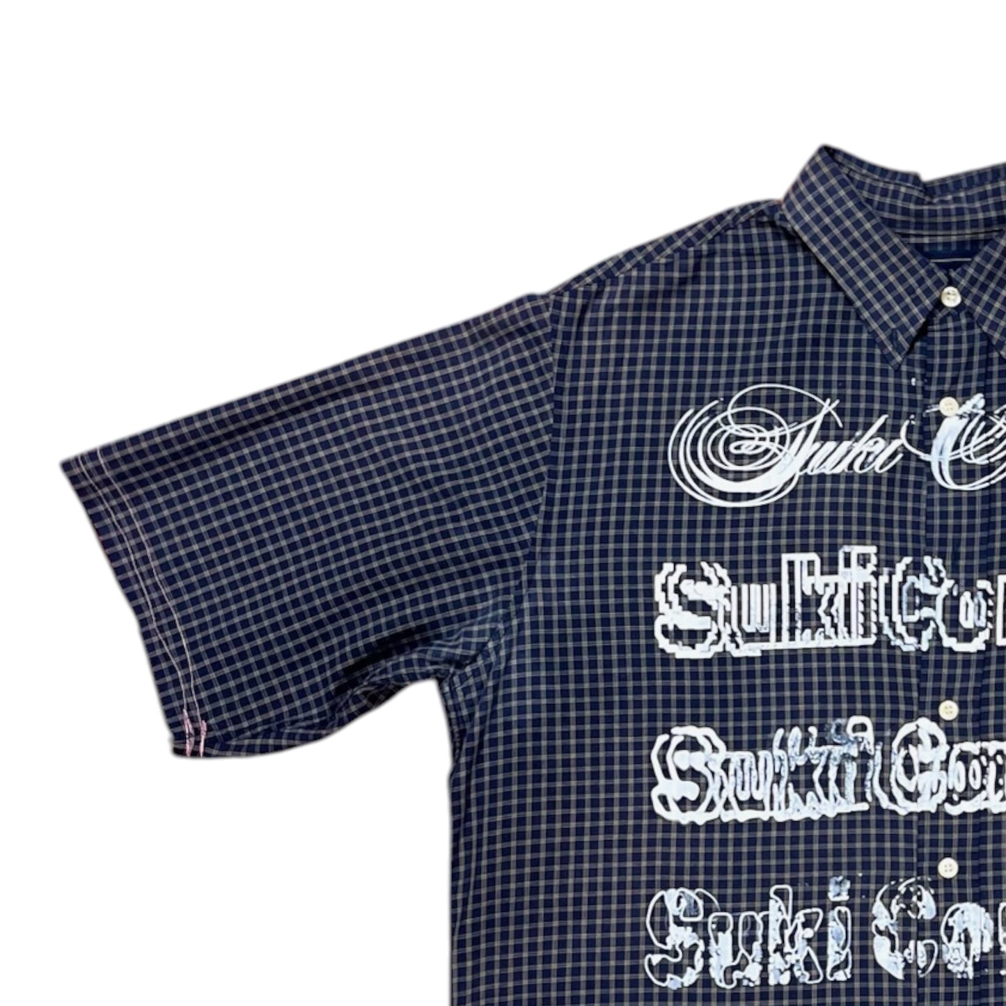 CAMISA SUKI MANGA CORTA SERIGRAFÍA BLANCA SK226