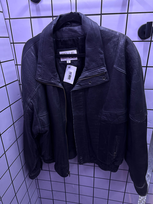 Chamarra Piel Pelle Color Negro Talla L