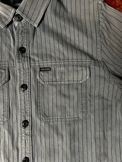 CAMISA VOLCOM GRIS RAYAS