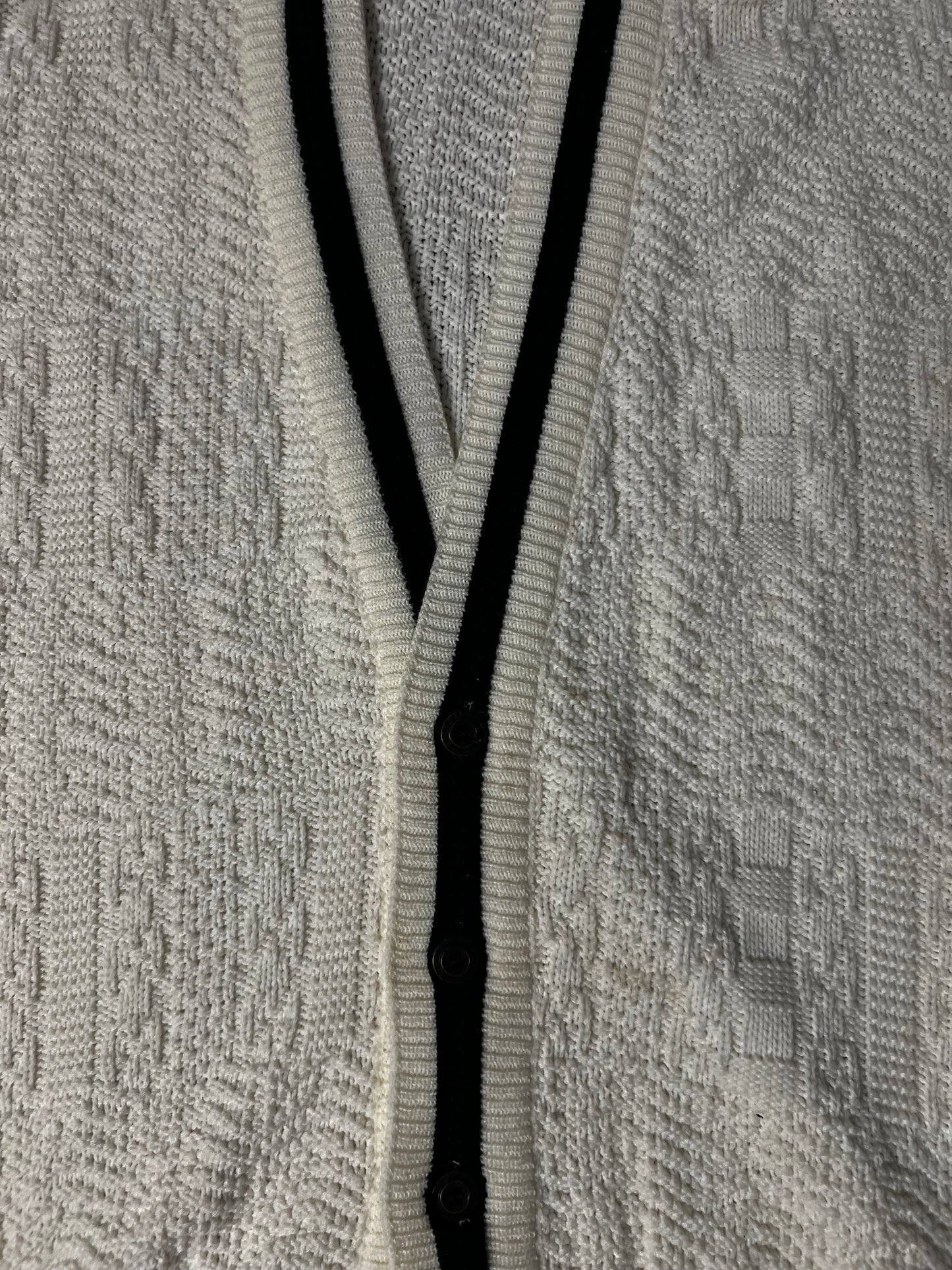 SUÉTER CARDIGAN  VINTAGE BLANCO