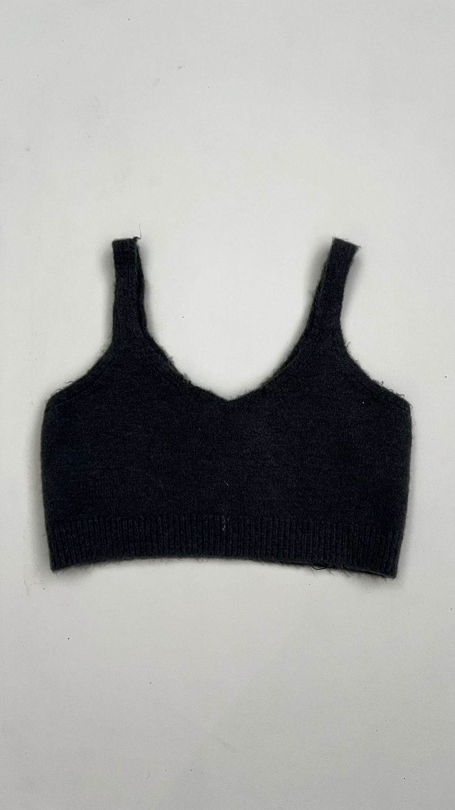 TOP DE PELUCHE GRIS / S