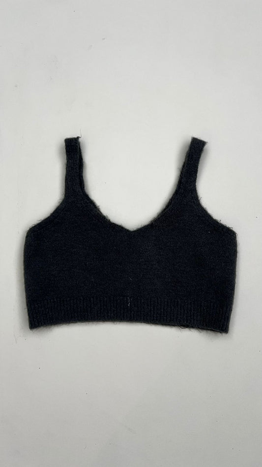 TOP DE PELUCHE GRIS / S