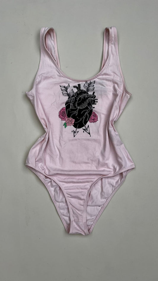 BODY CON PRINT ROSA / M