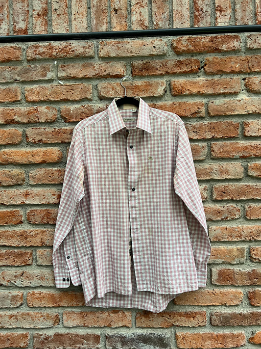 CAMISA BURBERRY CUADROS ROSAS TALLA L