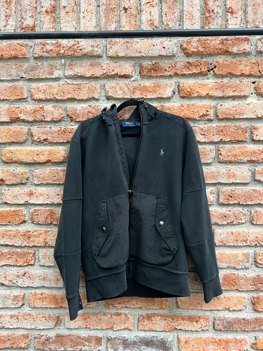 HOODIE POLO COLOR NEGRO TALLA M