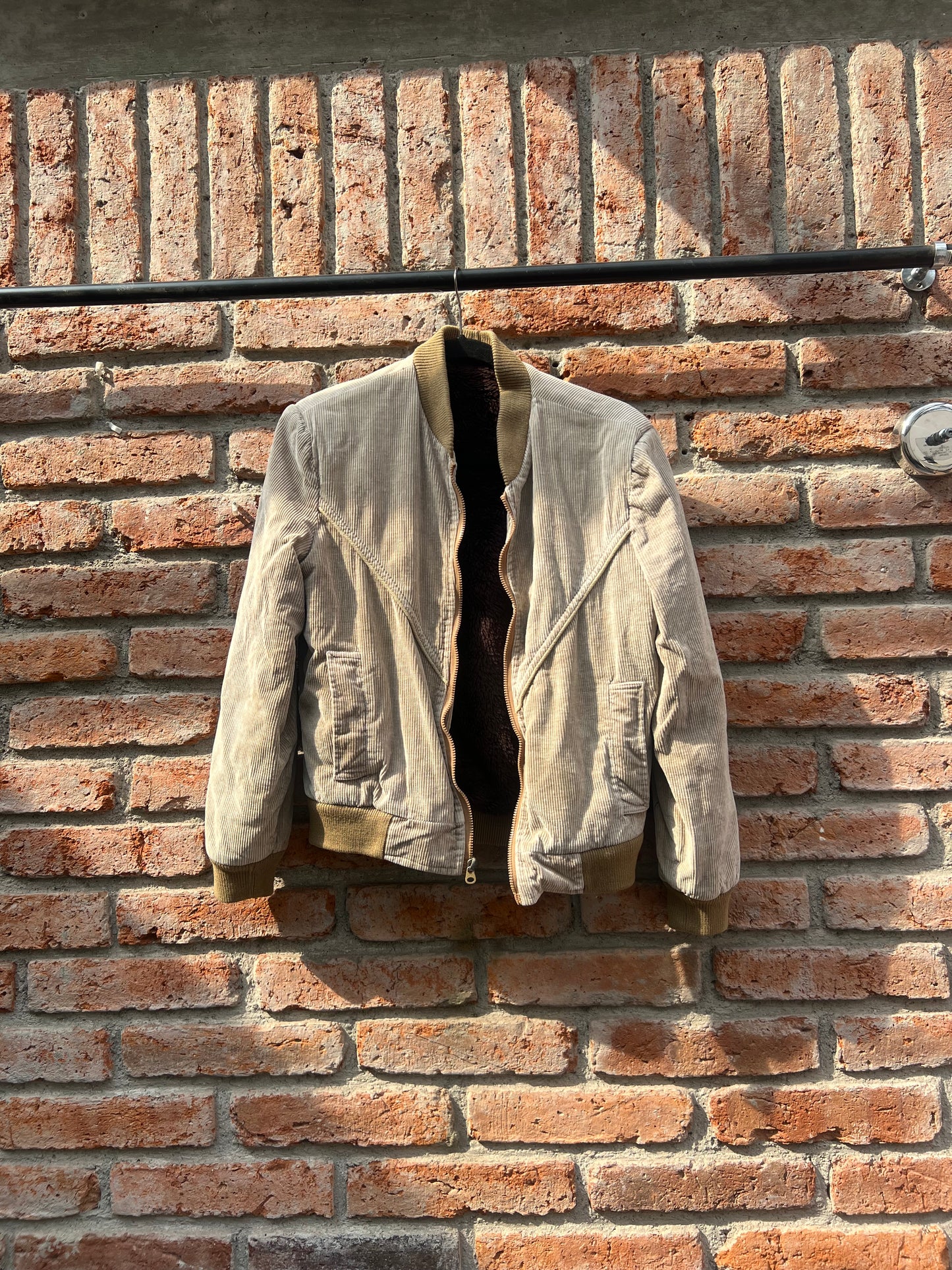 Chamarra pana beige borrego