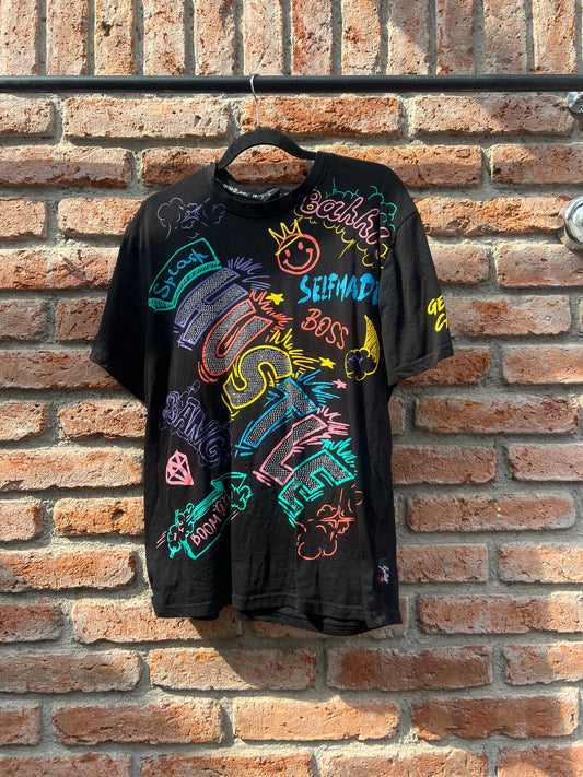 Playera switch negra piedras