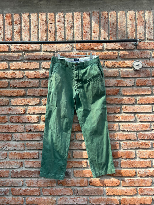 Pantalón recto verde bandera